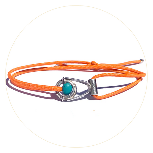 Bracelet Apala Œil Turquoise - Orange