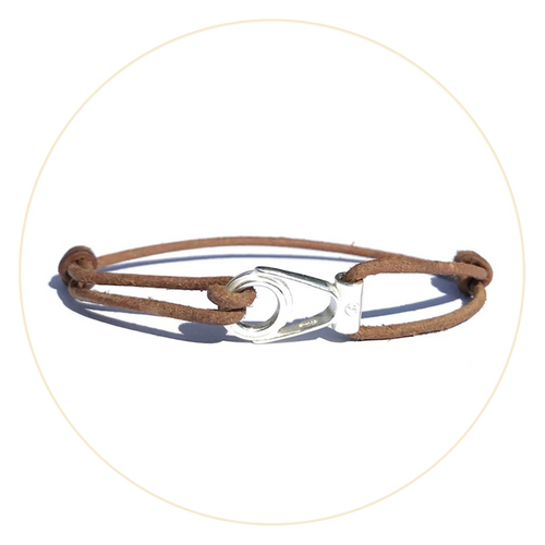 Bracelet Apala - Cravate Club Cuir Naturel