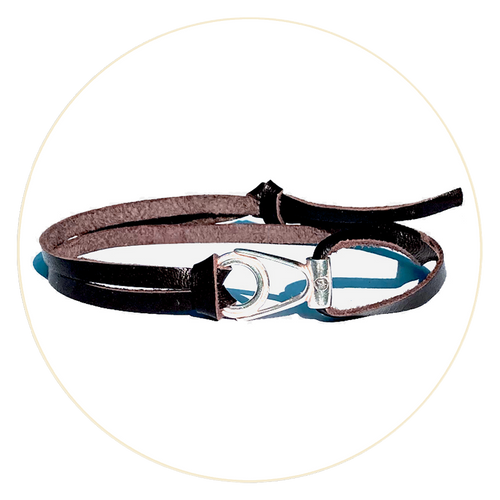 Bracelet Apala - Cravate Club Cuir Chesterfield