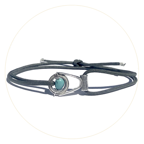Bracelet Apala Œil Turquoise - Kaki