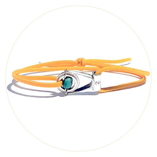 Bracelet Apala Œil Turquoise - Moutarde