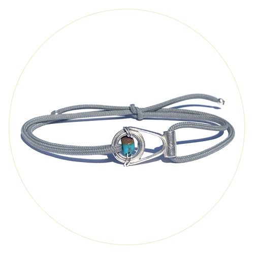 Bracelet Apala Œil Turquoise - Gris