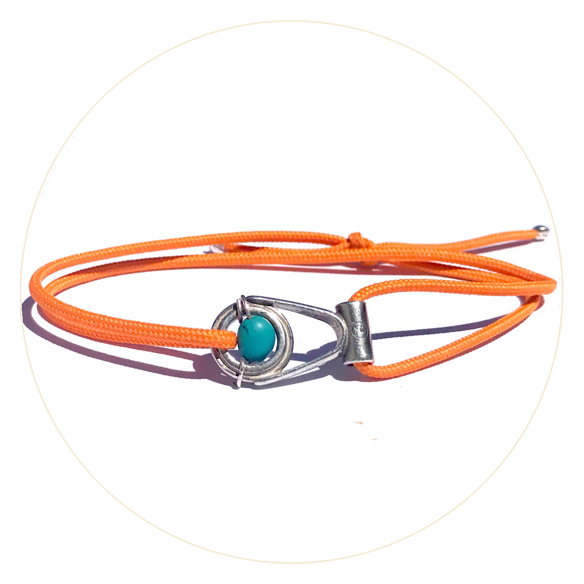 Bracelet Apala Œil Turquoise - Orange