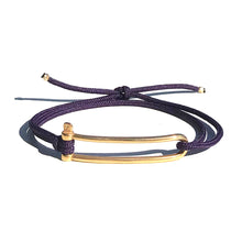 <transcy>Elongated Shackle Bracelet - Classic Purple</transcy>