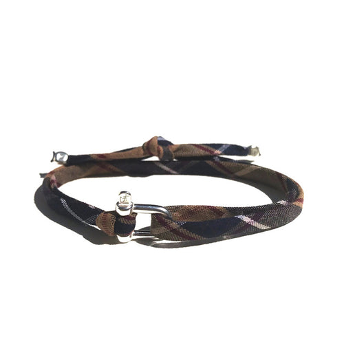 Bracelet Petite Manille - Cravate Club - Tartan Beige