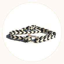 Bracelet Petite Manille Argent - Tresse Noire